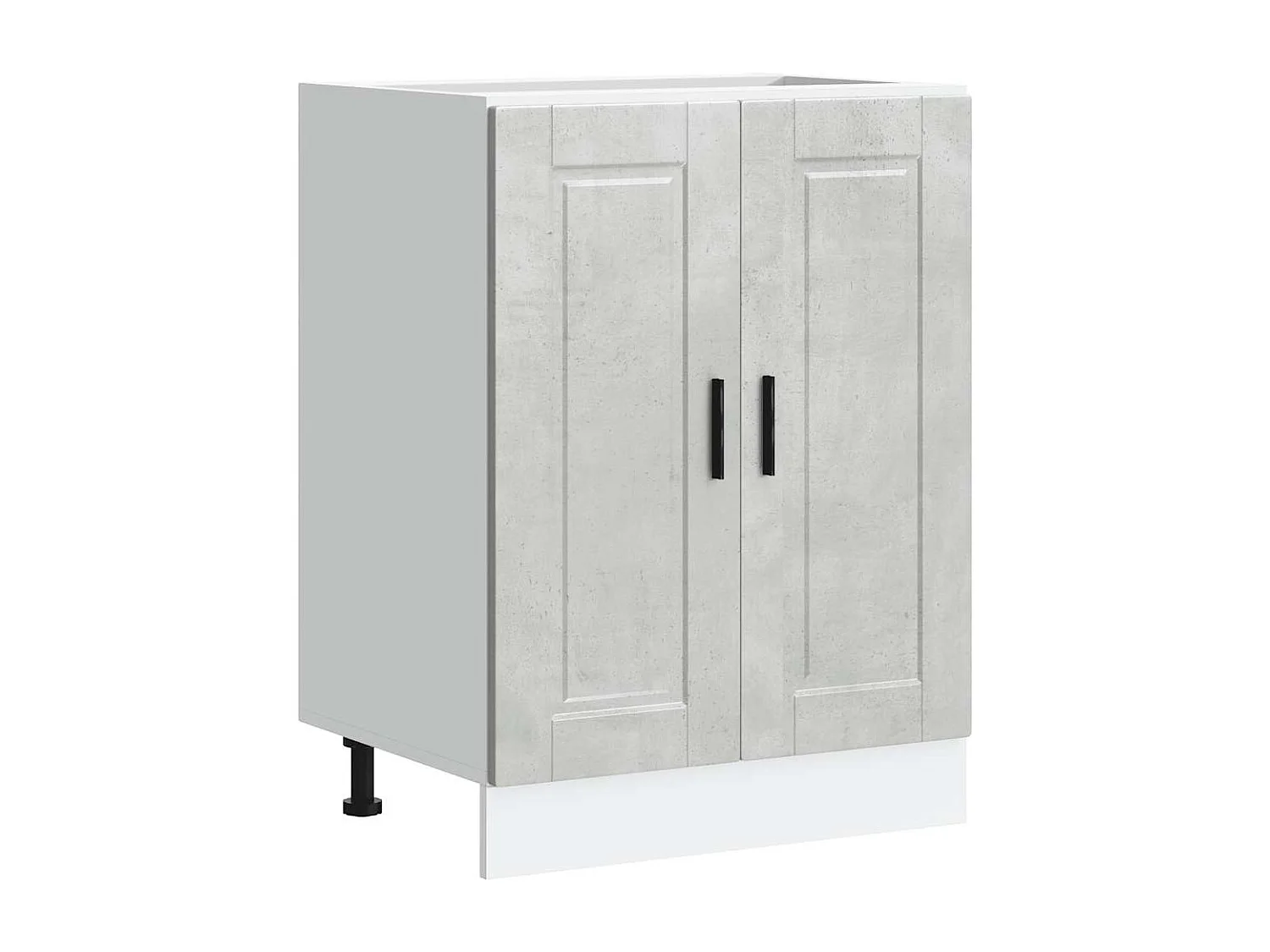 Armoire de cuisine Porto gris béton bois d'ingénierie