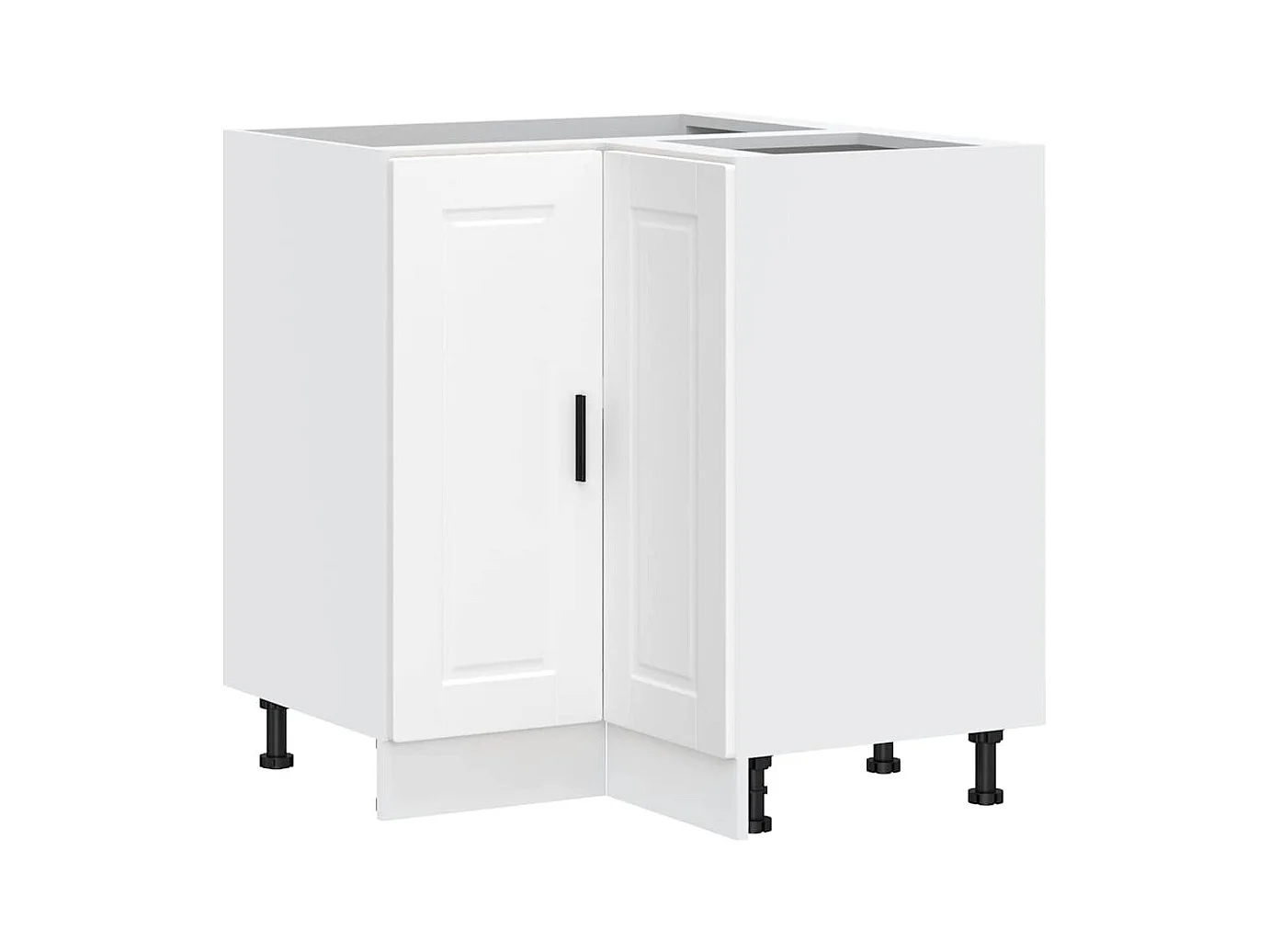 Armoire d'angle de cuisine Porto blanc bois d'ingénierie