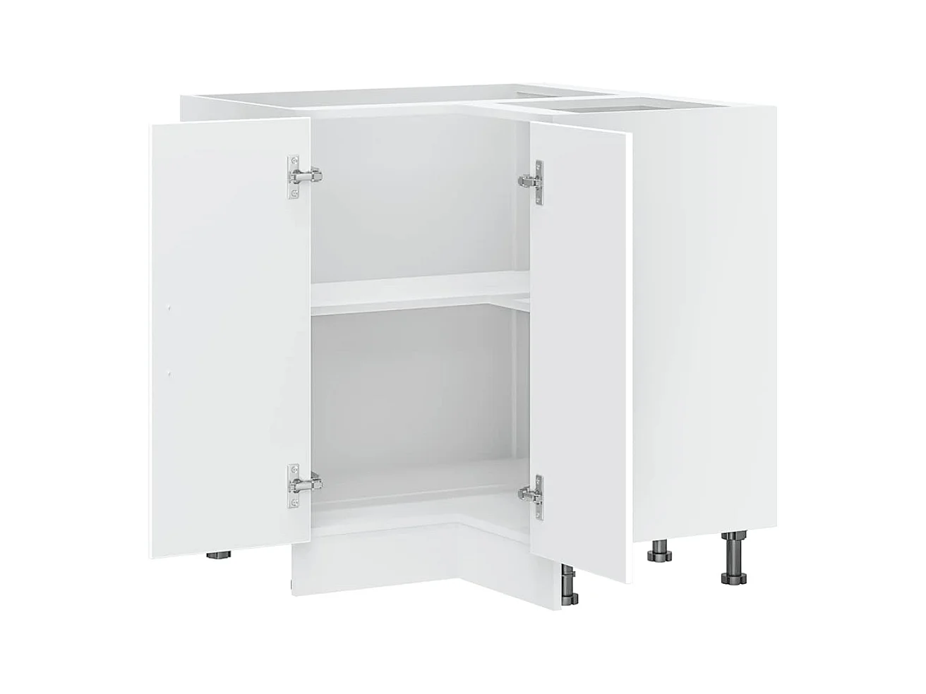 Armoire d'angle de cuisine Porto blanc bois d'ingénierie