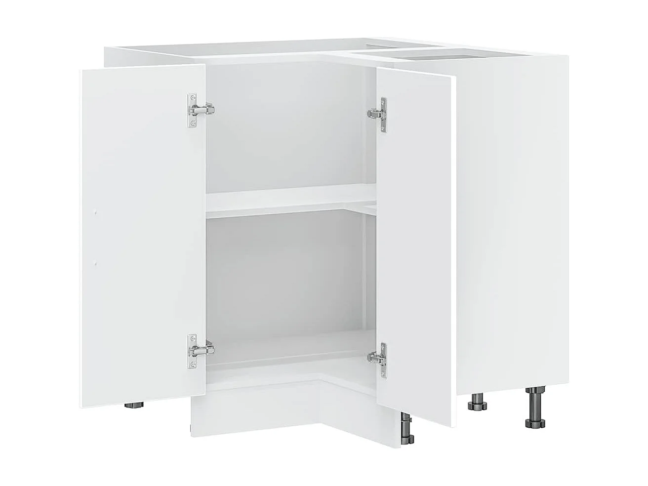 Armoire d'angle de cuisine Porto blanc bois d'ingénierie