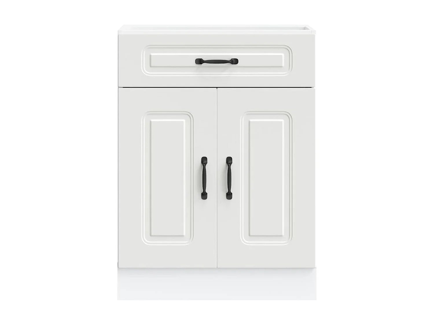 Armoire de cuisine Kalmar blanc bois d'ingénierie