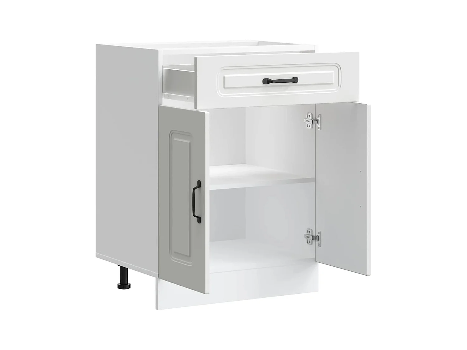 Armoire de cuisine Kalmar blanc bois d'ingénierie