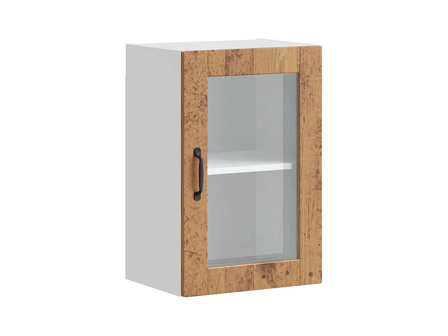 Küchen-Hängeschrank mit Glastür Porto Altholz-Optik