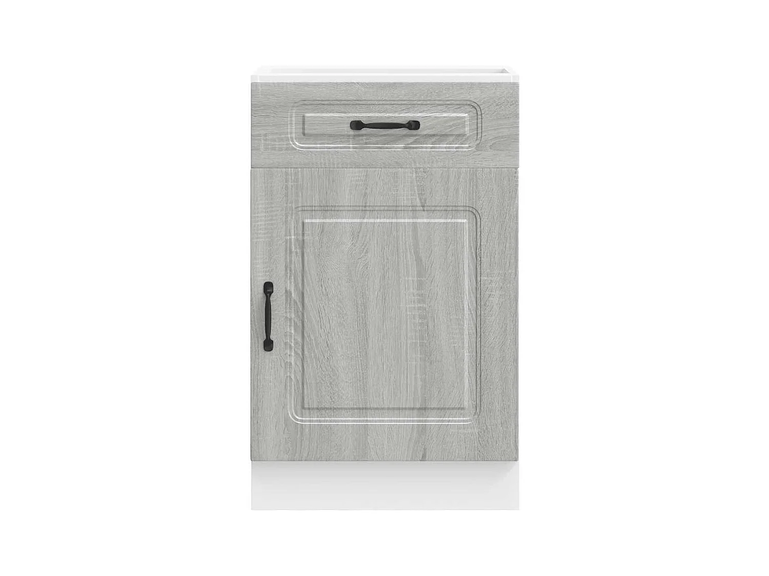 Keuken onderkast Kalmar bewerkt hout grijs sonoma eiken