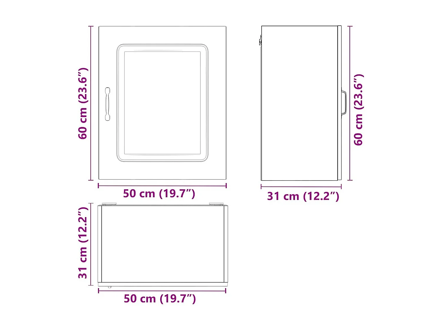 Armoire murale de cuisine Kalmar blanc bois d'ingénierie