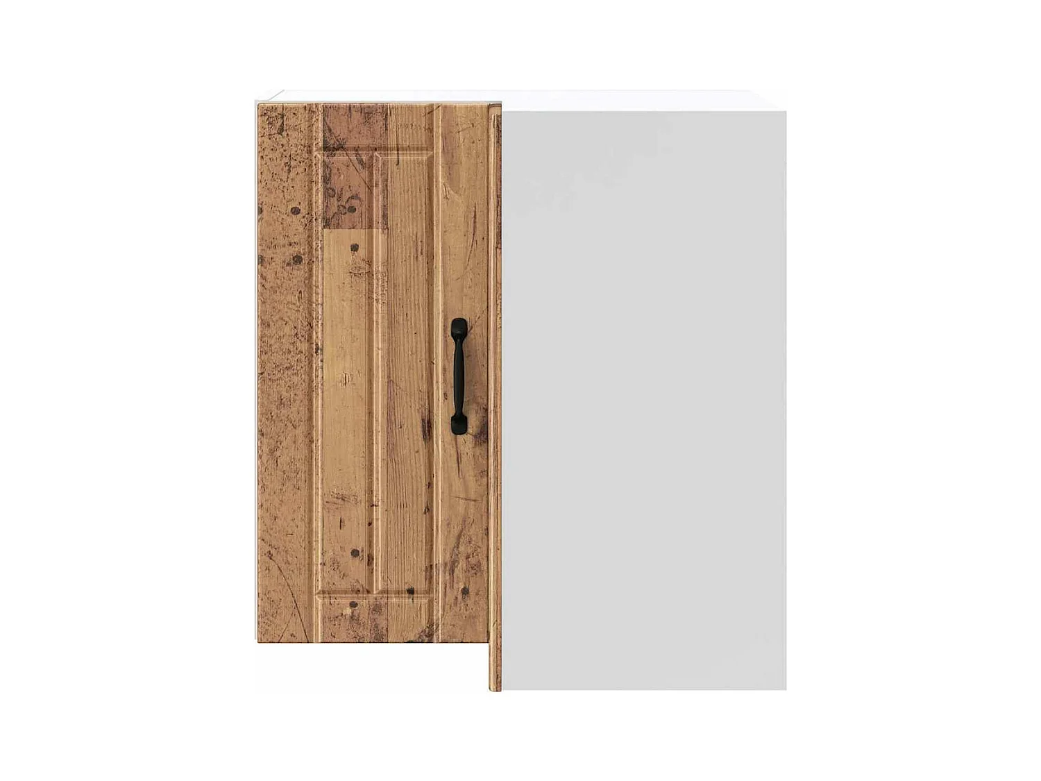 Keukenwandhoekkast Lucca bewerkt hout oud houtkleurig