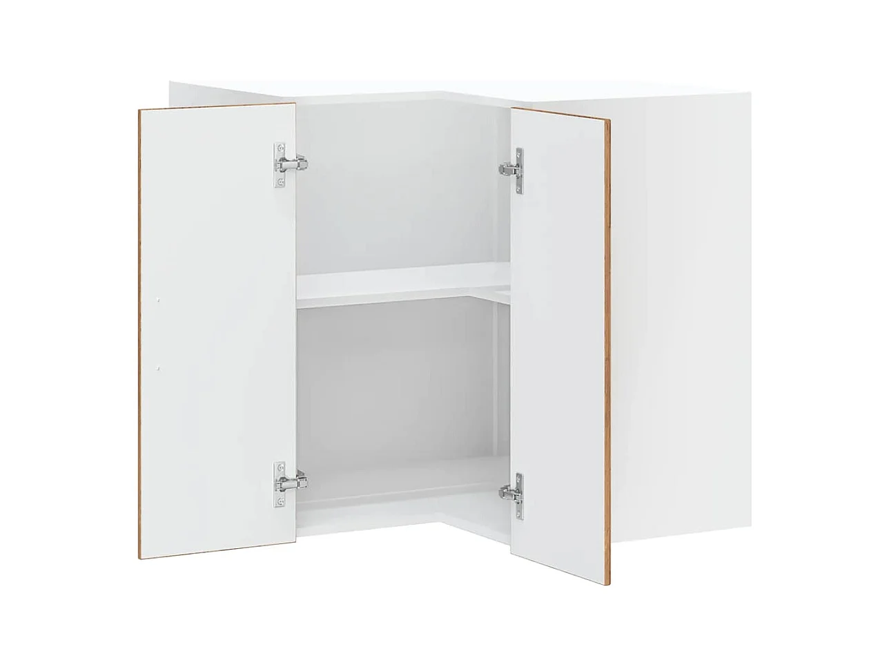 Keukenwandhoekkast Lucca bewerkt hout oud houtkleurig