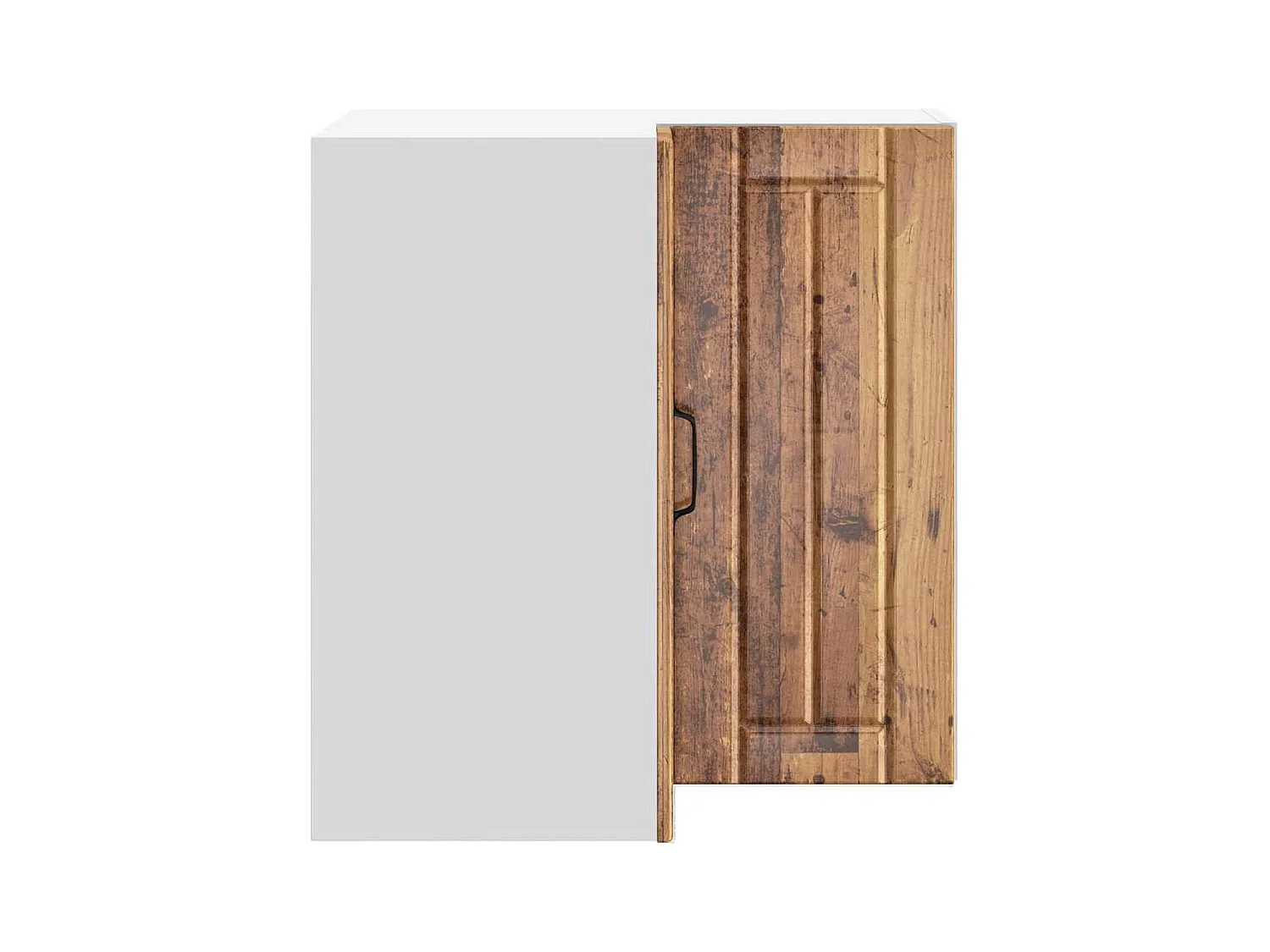 Keukenwandhoekkast Lucca bewerkt hout oud houtkleurig