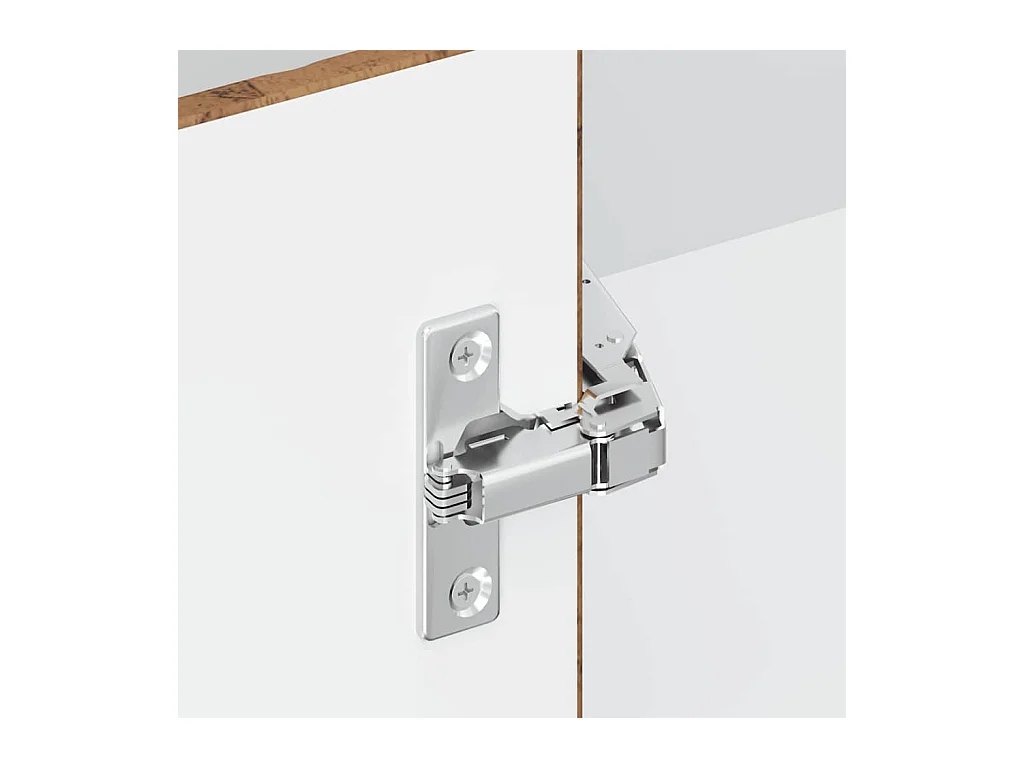 Keukenwandhoekkast Lucca bewerkt hout oud houtkleurig