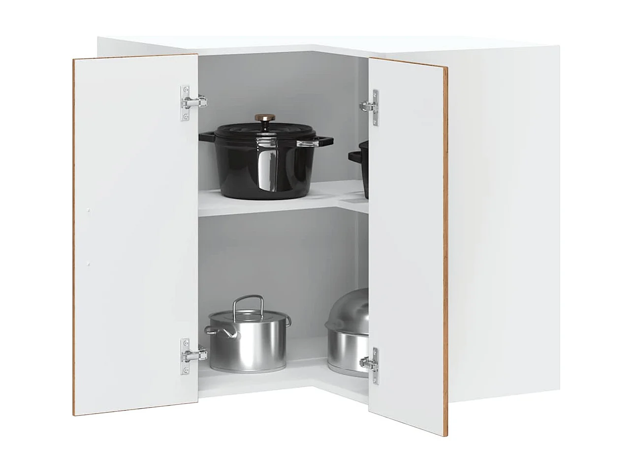 Armoire d'angle murale de cuisine Lucca vieux bois