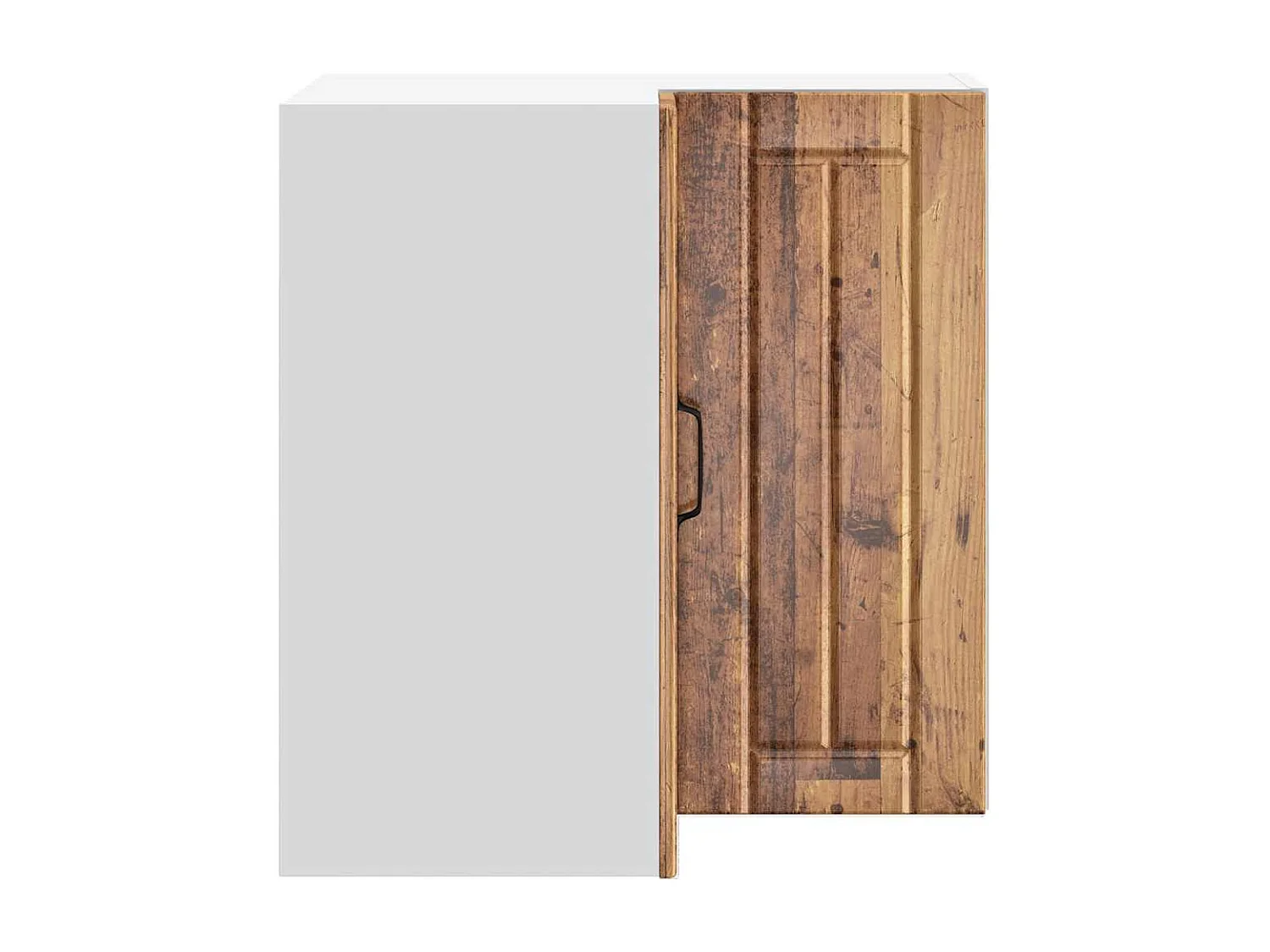 Armoire d'angle murale de cuisine Lucca vieux bois