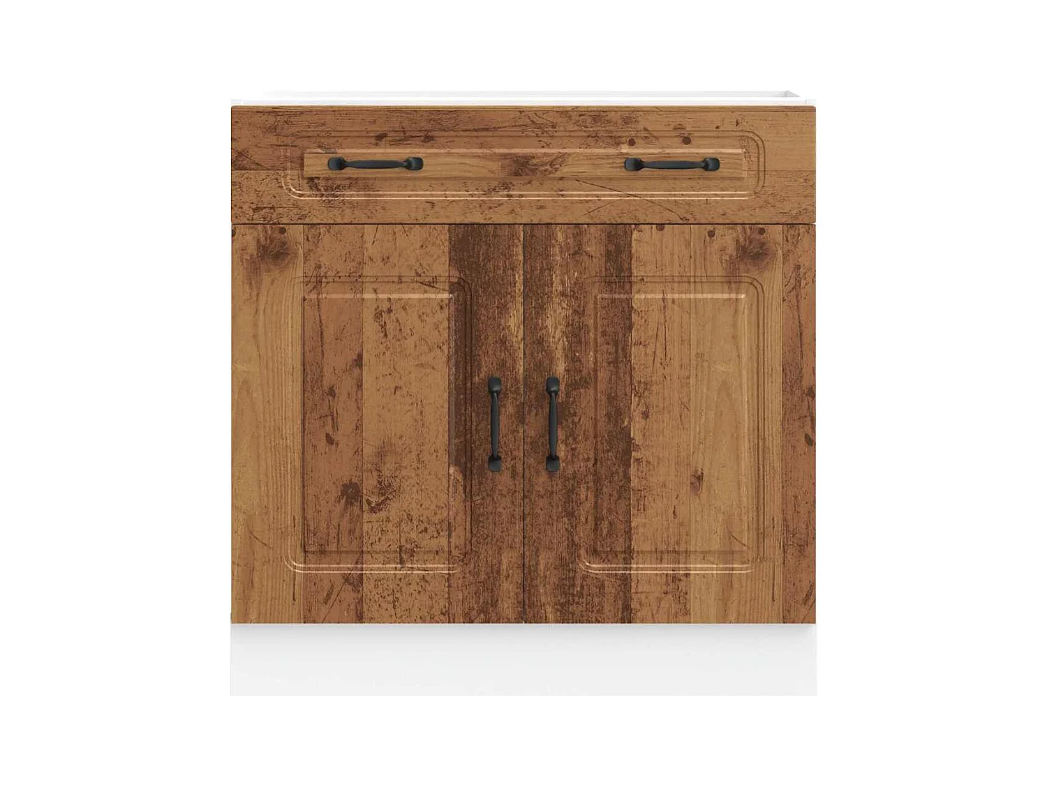 Armoire de cuisine Kalmar vieux bois bois d'ingénierie