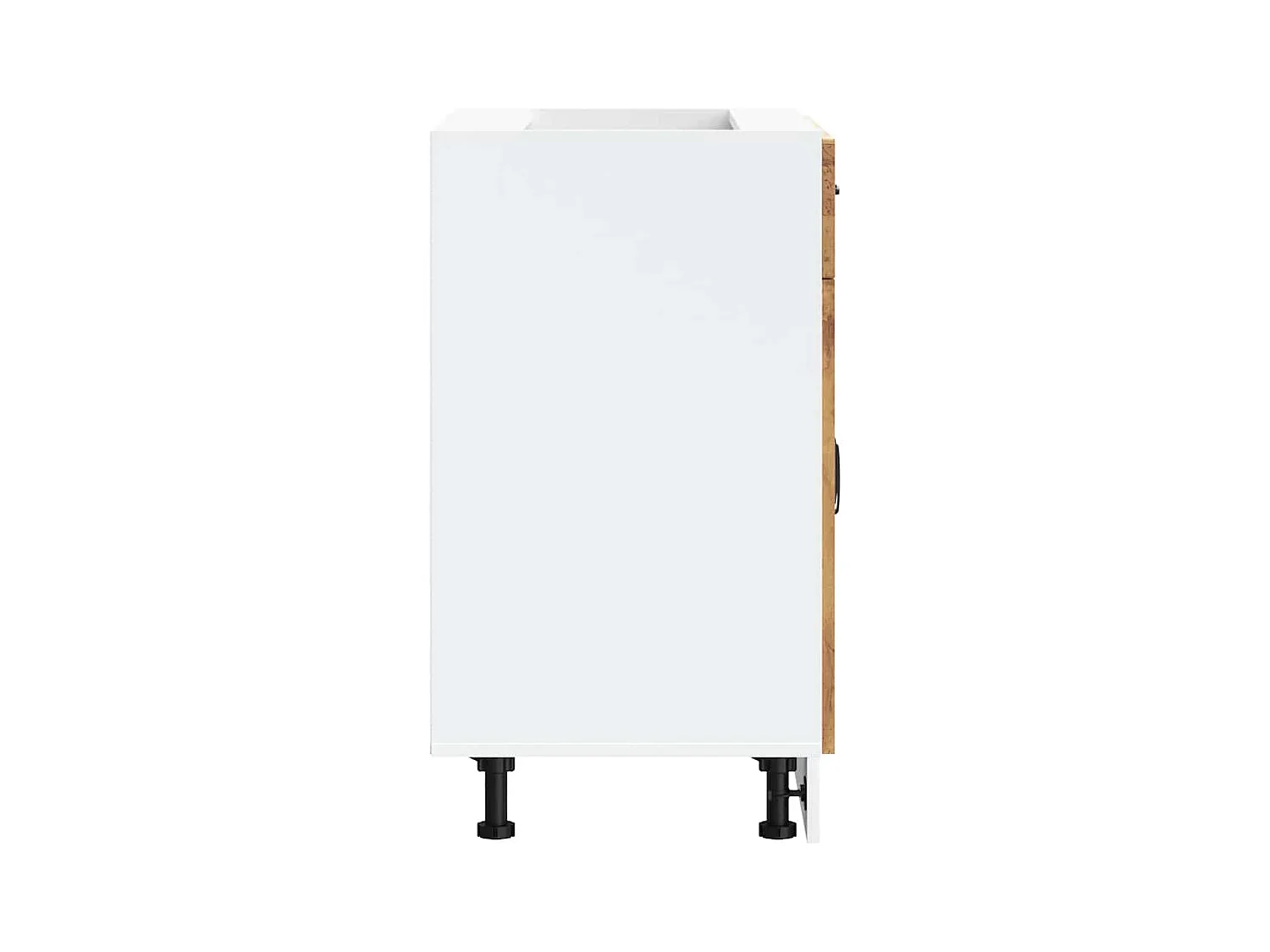 Armoire de cuisine Kalmar vieux bois bois d'ingénierie