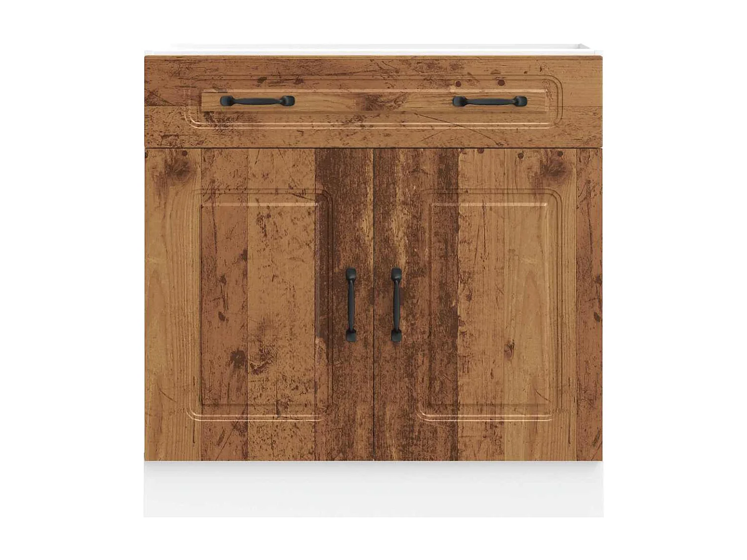 Armoire de cuisine Kalmar vieux bois bois d'ingénierie