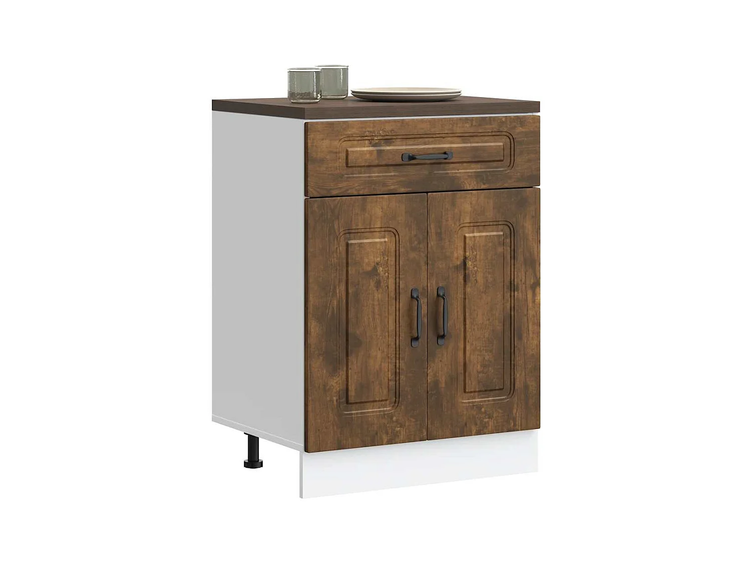 Küchenunterschrank Kalmar Räuchereiche Holzwerkstoff