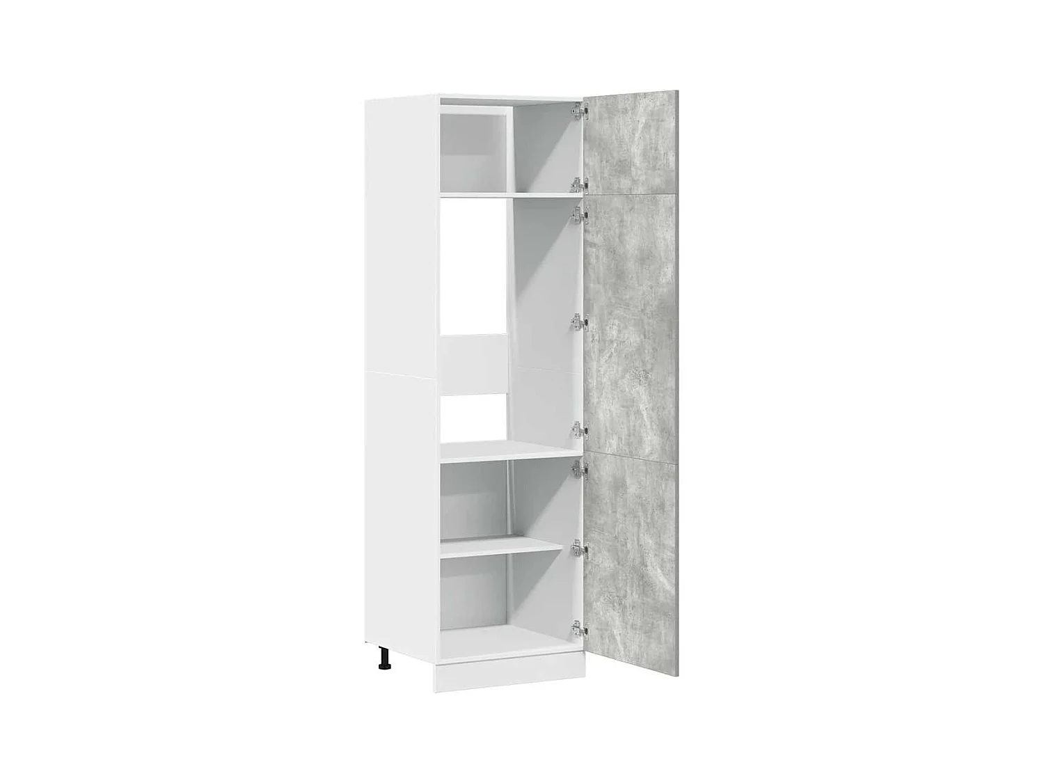 Armoire réfrigérée "Lyon" Gris béton 60 x 57 x 207 cm Bois d'ingénierie