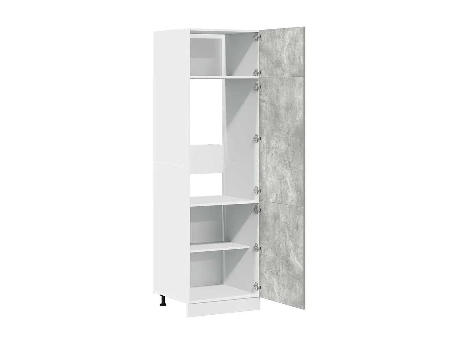 Armoire réfrigérée "Lyon" Gris béton 60 x 57 x 207 cm Bois d'ingénierie