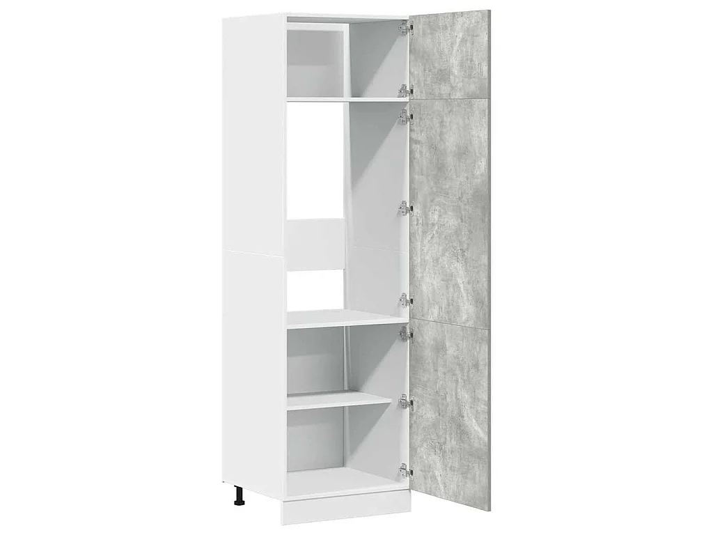 Armoire réfrigérée "Lyon" Gris béton 60 x 57 x 207 cm Bois d'ingénierie