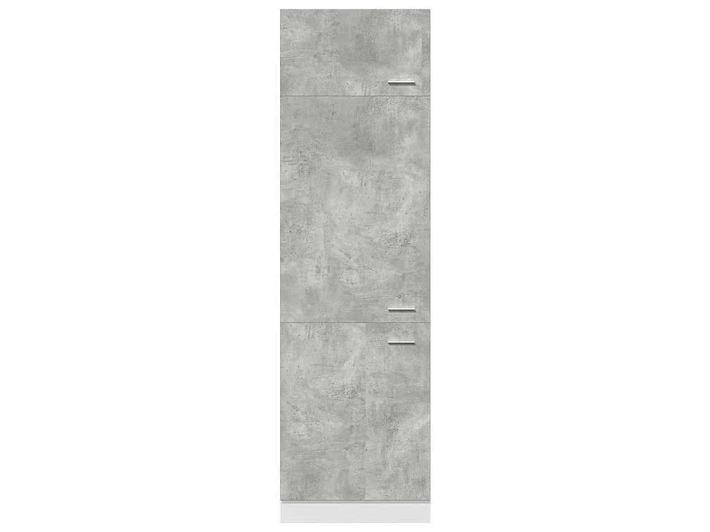 Armoire réfrigérée "Lyon" Gris béton 60 x 57 x 207 cm Bois d'ingénierie