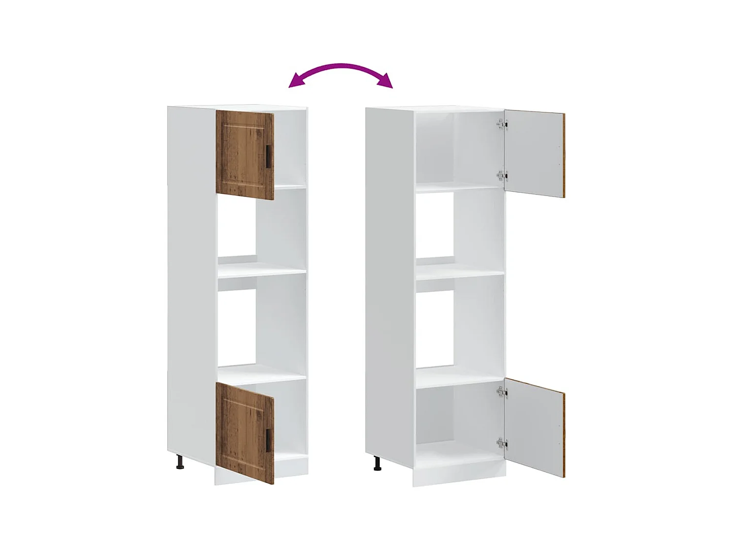 Armoires de four 2 pcs Porto vieux bois bois d'ingénierie