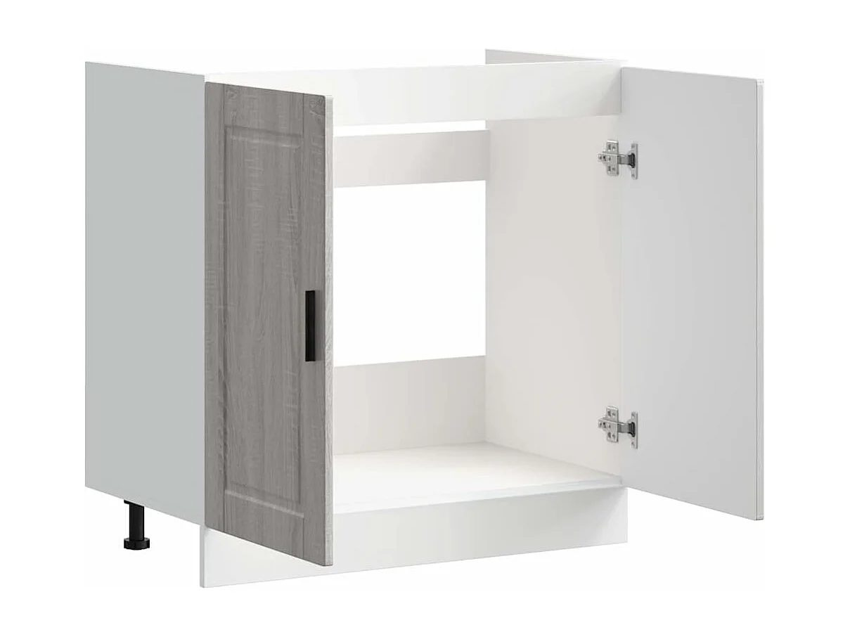 Spülenunterschrank Porto Grau Sonoma 80x46x81,5cm Holzwerkstoff