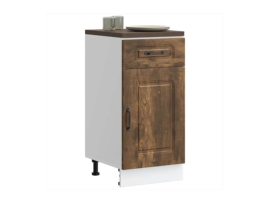 Armoire de cuisine Kalmar chêne fumé bois d'ingénierie