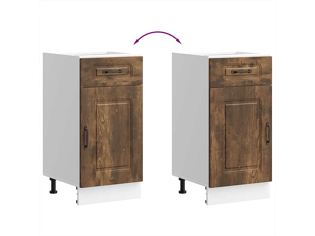 Armoire de cuisine Kalmar chêne fumé bois d'ingénierie