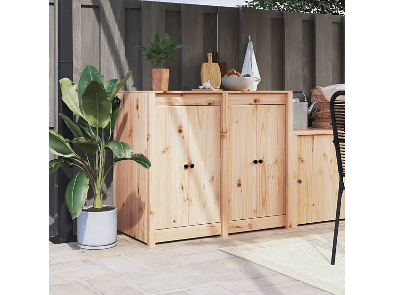 Armario de cocina de exterior madera maciza de pino