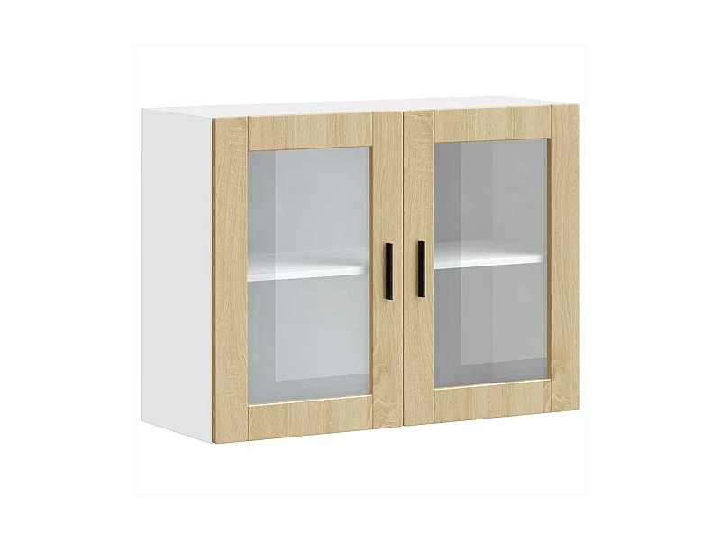 Küchen-Hängeschrank mit Glastür Porto Sonoma-Eiche