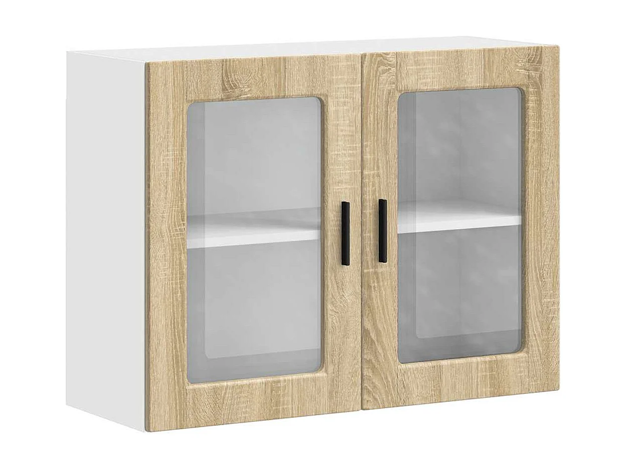 Pensile da Cucina con Porta in Vetro Porto Rovere Sonoma