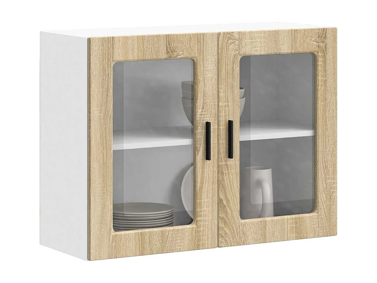 Pensile da Cucina con Porta in Vetro Porto Rovere Sonoma