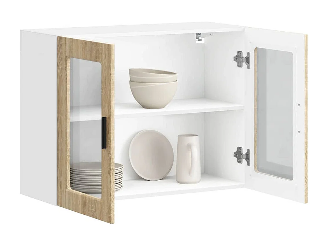 Pensile da Cucina con Porta in Vetro Porto Rovere Sonoma