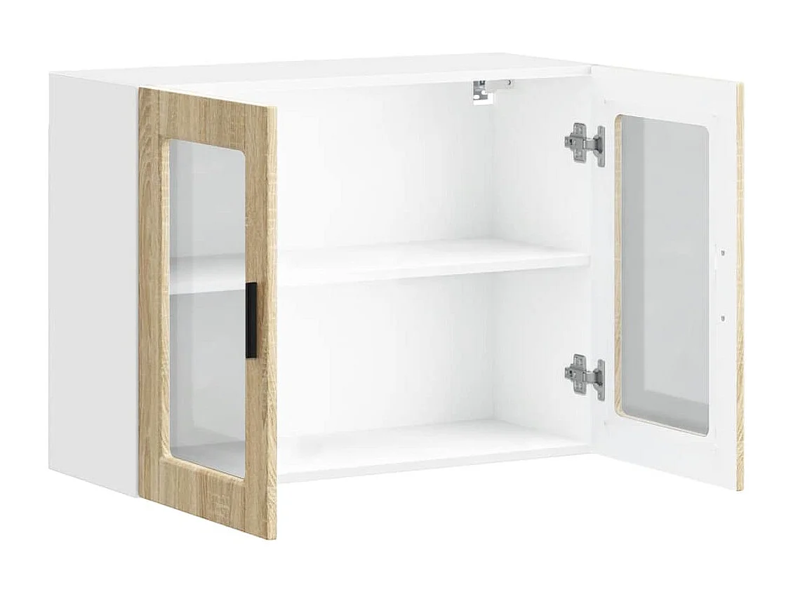 Küchen-Hängeschrank mit Glastür Porto Sonoma-Eiche