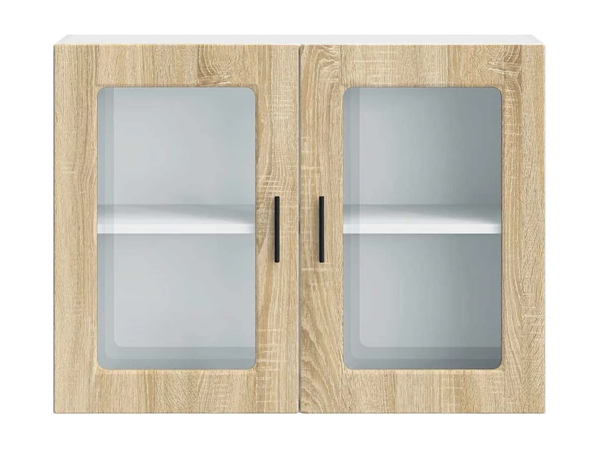 Küchen-Hängeschrank mit Glastür Porto Sonoma-Eiche