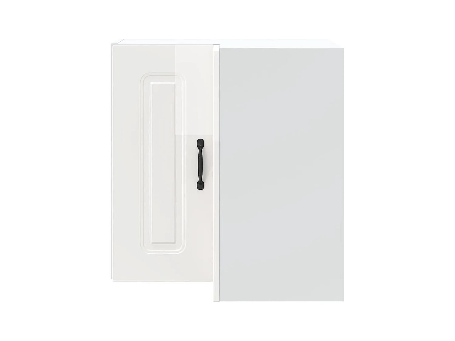 Armoire murale d'angle de cuisine Kalmar blanc brillant