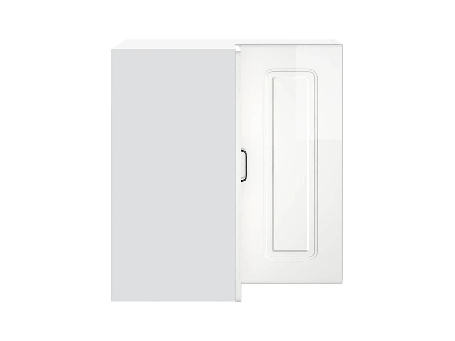 Armoire murale d'angle de cuisine Kalmar blanc brillant
