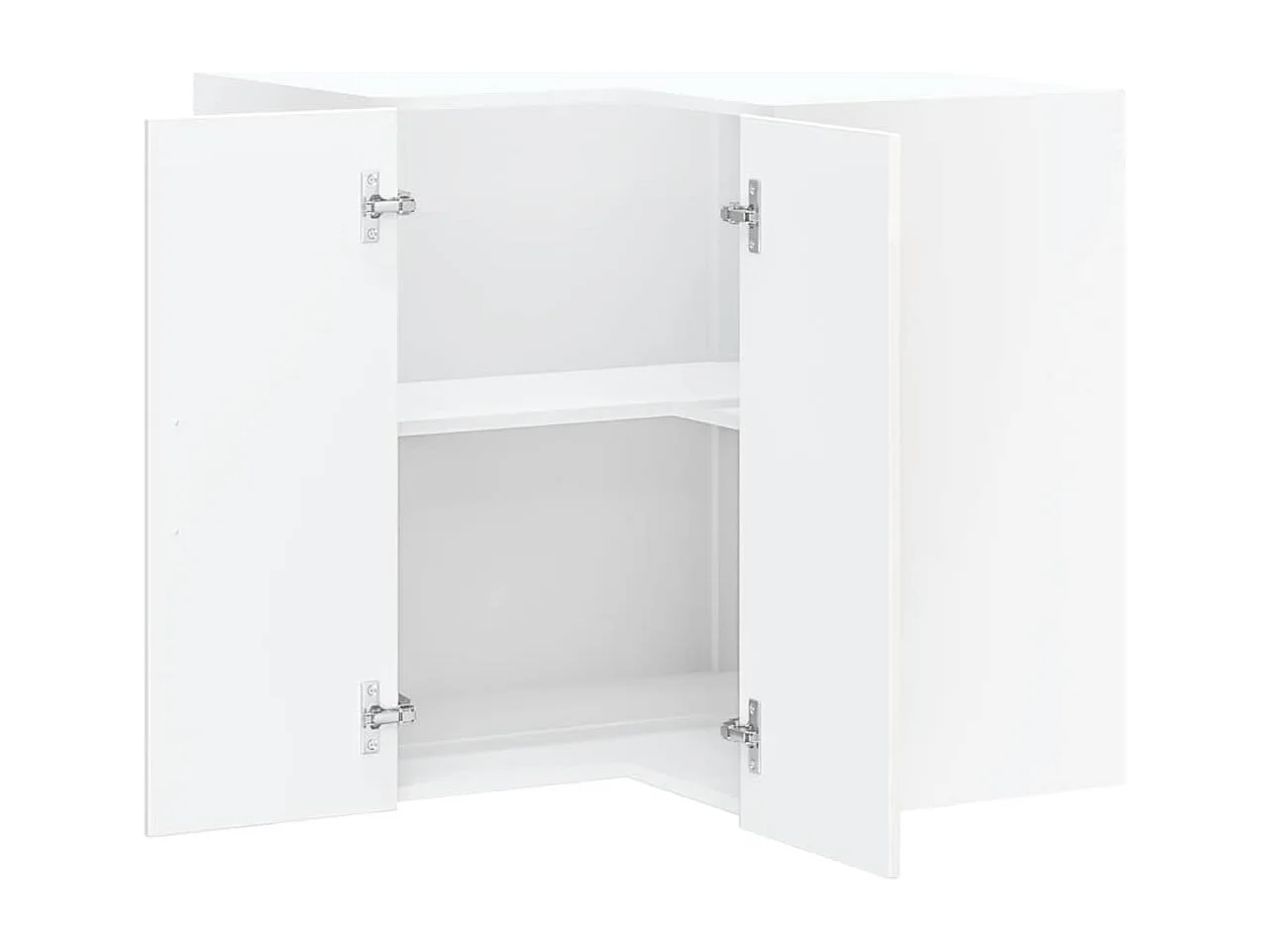 Armoire murale d'angle de cuisine Kalmar blanc brillant