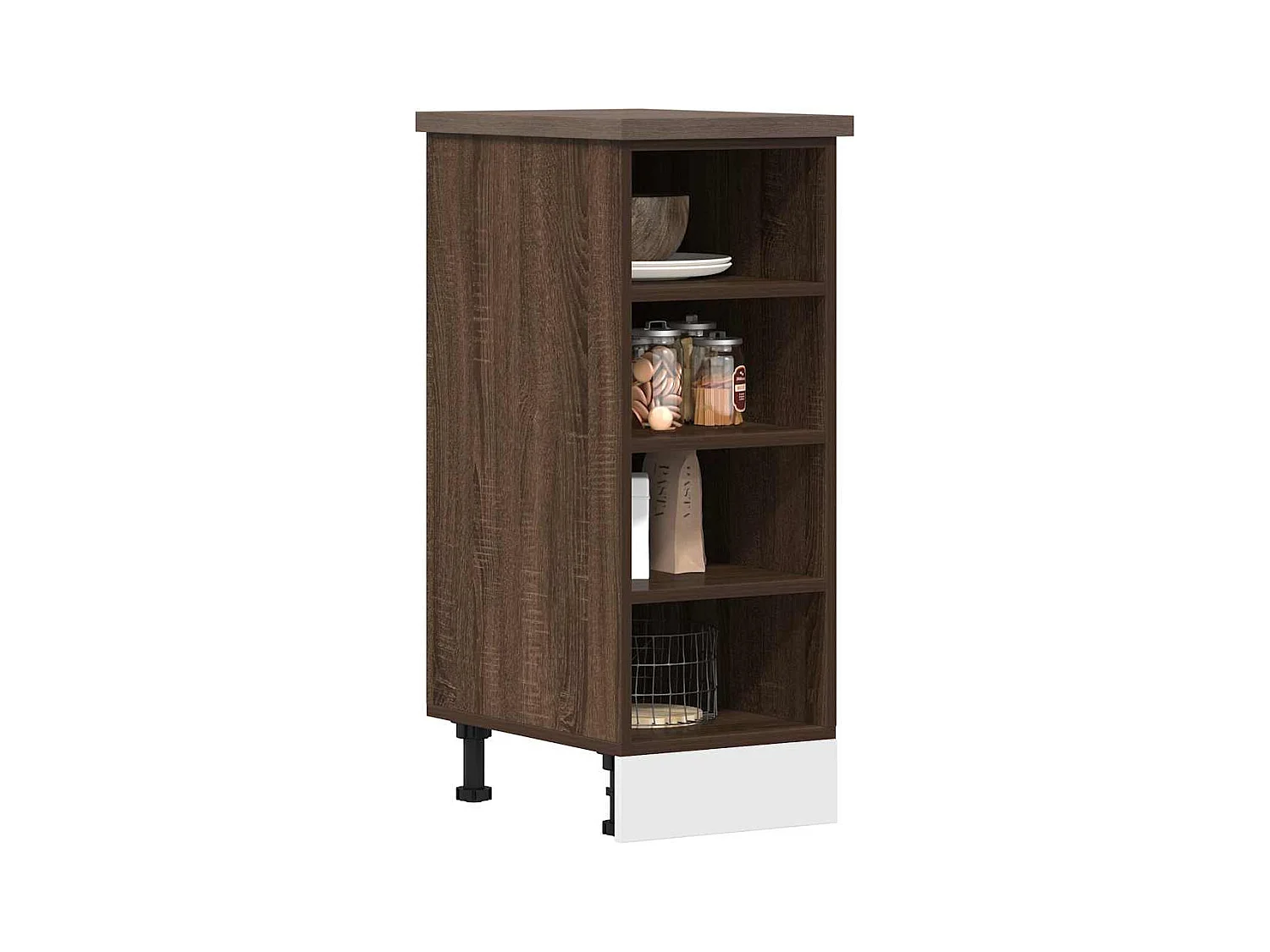 Meuble bas "Riga" Chêne brun 30 x 44,5 x 81,5 cm Bois d'ingénierie