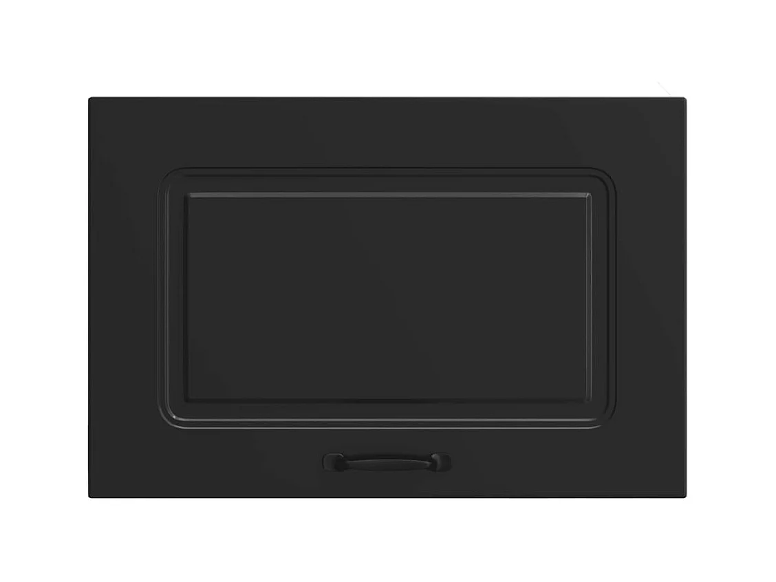 Armário de parede de cozinha Kalmar madeira trabalhada preta