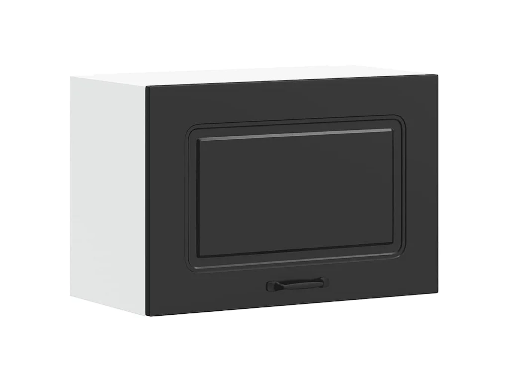 Armoire murale de cuisine Kalmar noir bois d'ingénierie