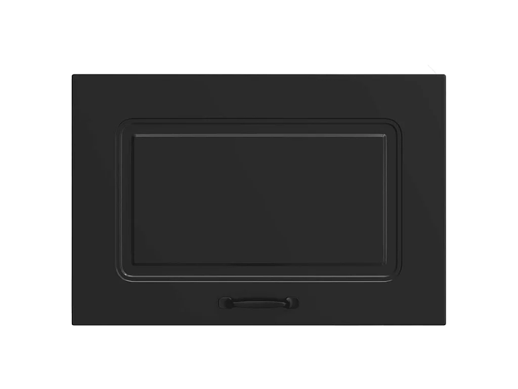 Armoire murale de cuisine Kalmar noir bois d'ingénierie