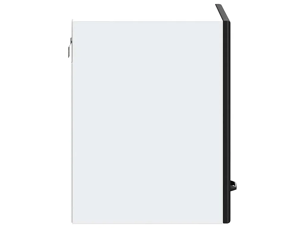 Armoire murale de cuisine Kalmar noir bois d'ingénierie