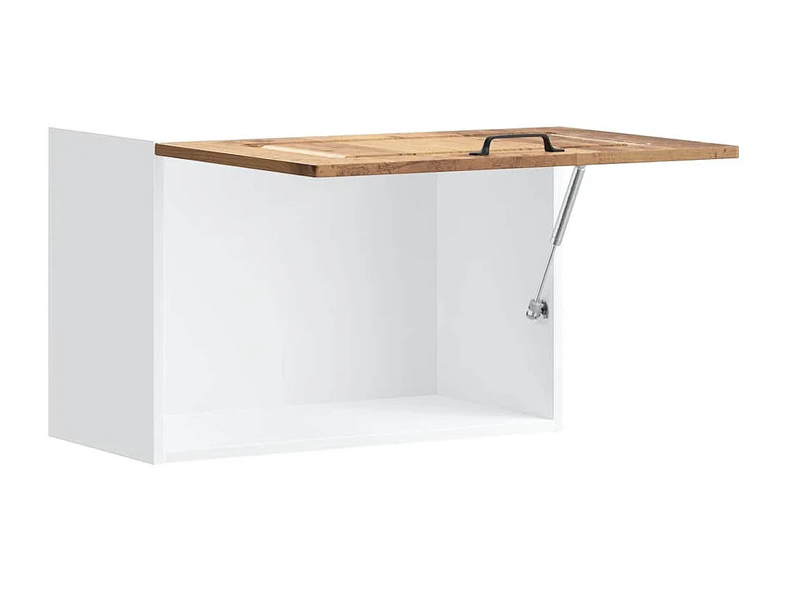 Armoire murale de cuisine Kalmar vieux bois bois d'ingénierie