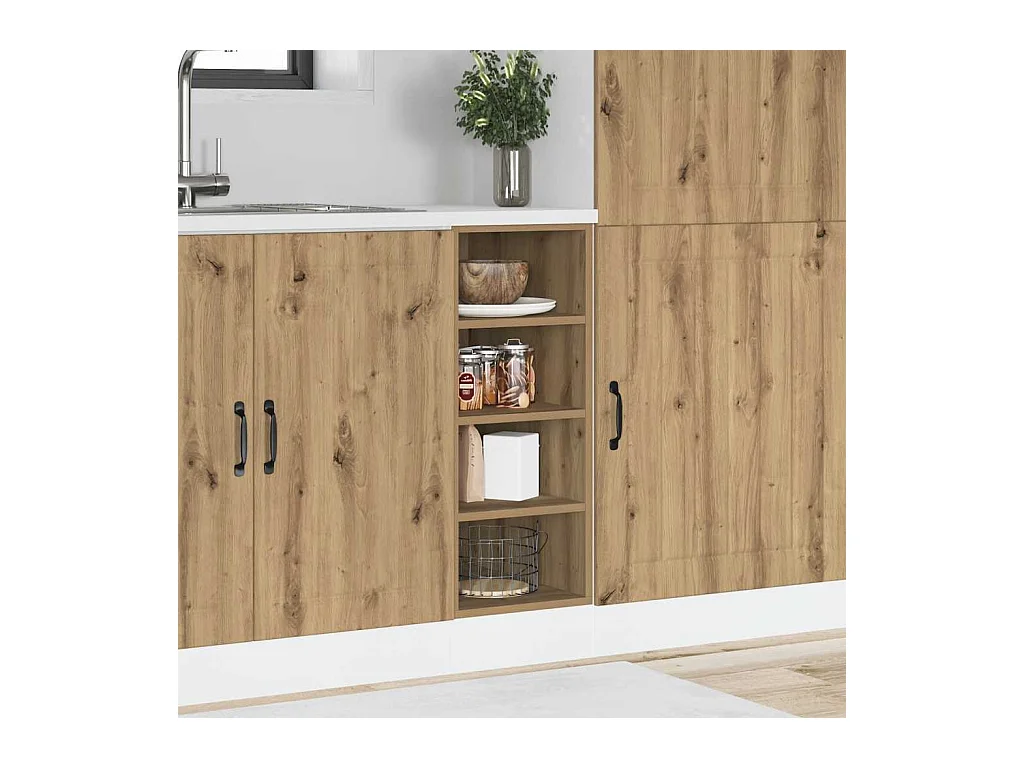 Armário inferior “Riga” 30x44,5x81,5cm carvalho artisiano