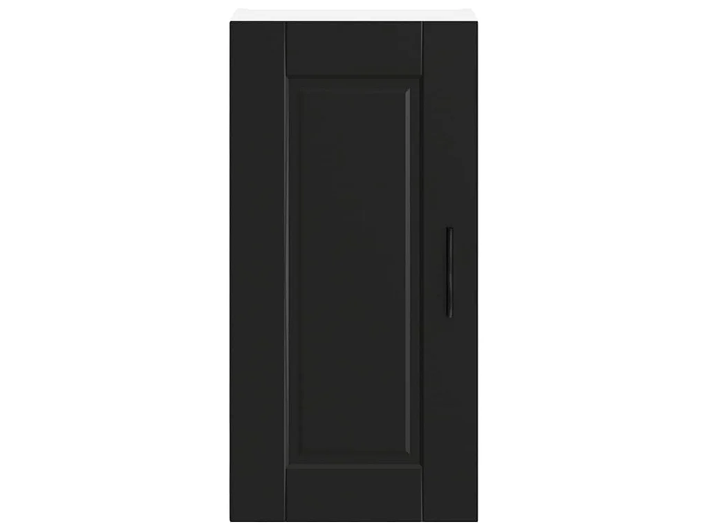 Armoire murale de cuisine Porto noir bois d'ingénierie