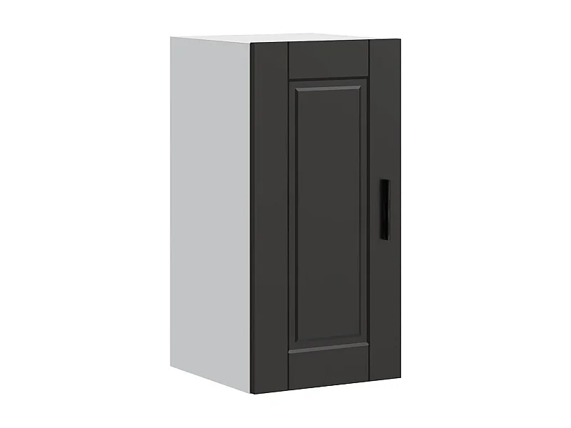 Armoire murale de cuisine Porto noir bois d'ingénierie