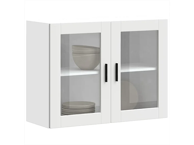 Küchen-Hängeschrank mit Glastür Porto Weiß