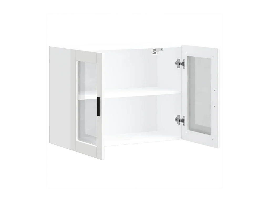 Armoire murale de cuisine avec porte en verre Porto blanc