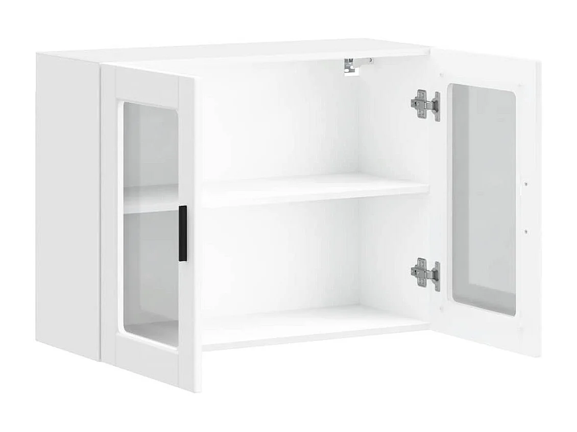 Armoire murale de cuisine avec porte en verre Porto blanc