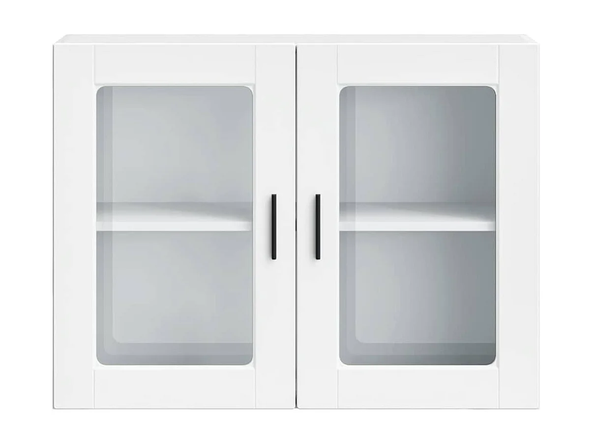 Armário de parede de cozinha com porta de vidro Porto branco